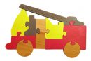 Puzzle Camion de Pompier - dim : 21 x 14 cm